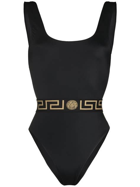 versace print swimsuit|versace greca bikini.